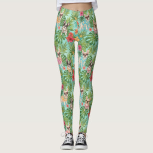 Legging Tropical French Bulldog Vibes de Praia