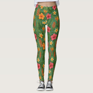 Legging Tropical/Hawaii patterned floral