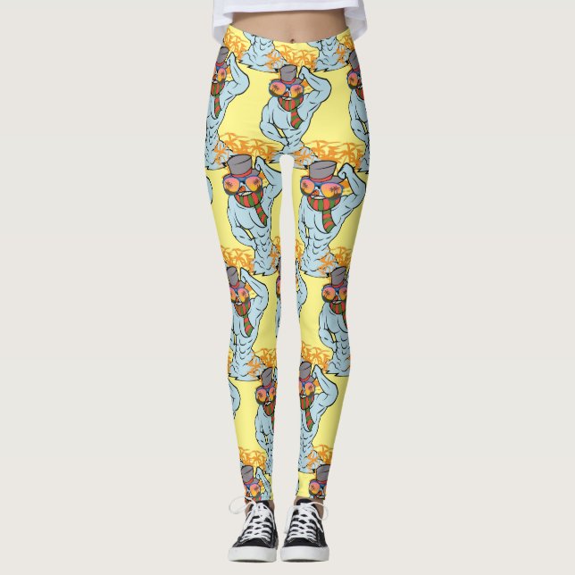 Legging Tropical Snowman Tropical Férias Tropicais Thunder (Frente)