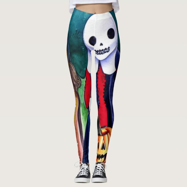 Legging Truque ou Tratadores de Halloween (Frente)