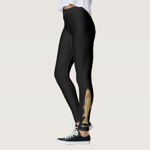 Legging Truta de arco-íris, arte original, Mary K