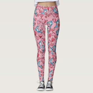 Legging Tubarões e Corações Cutes