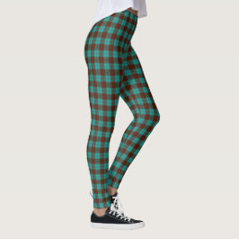 Legging Tudo Sobre Xadrez Verde-água