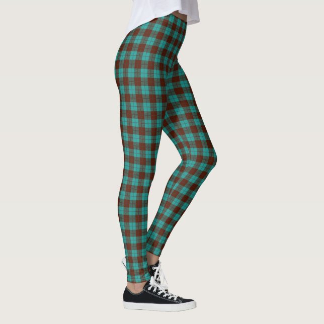 Legging Tudo Sobre Xadrez Verde-água (Direita)