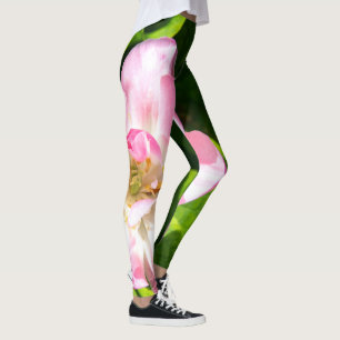 Legging Tulipa rosa-branca