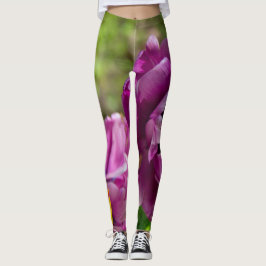 Legging Tulipas lilás em um dia ensolarado