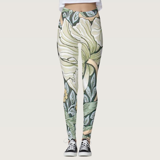 Legging Tulipas Pimpernel Arte Botânica William Morris (Frente)