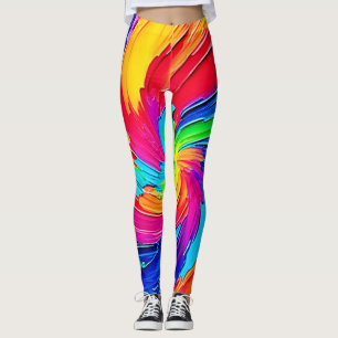 Legging Turbilhão de cores: Abstrato