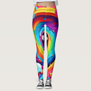 Legging Turbulência da imaginação colorida