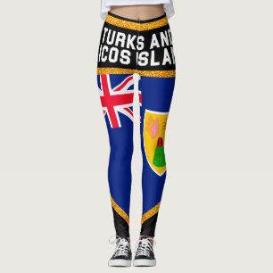 Legging Turcos e bandeira de Caicos