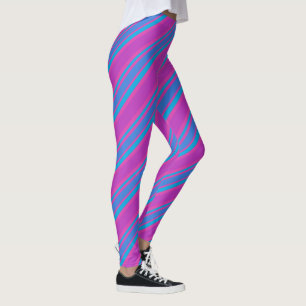 Legging Turquesa azul brilhante e tiras de diagnóstico mag