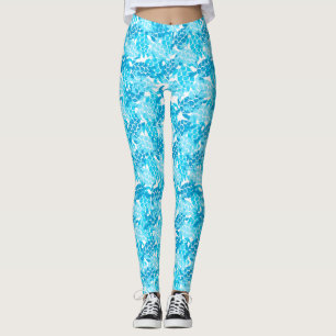 Legging Turquesa do Hawaiian da tartaruga de mar de Honu