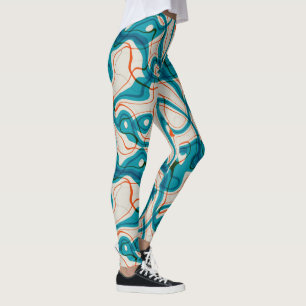 Legging Turquesa e rochas vermelhas