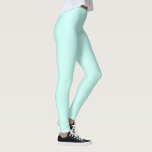 Legging Turquesa macia verde da menta sólida