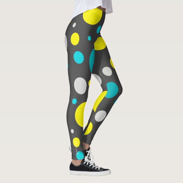 Legging Turquesa Verde Focada Bloqueia Pernas Abstrato (Direita)