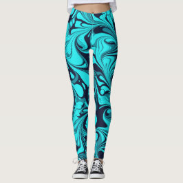 Legging Turquoise Marble