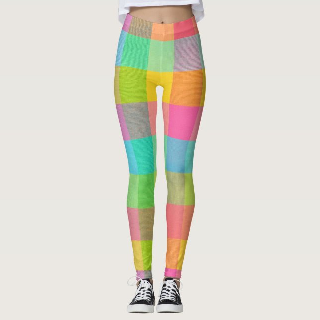 Legging Tutti Frutti Xadrez - Legg de Padrão Verificado Br (Frente)