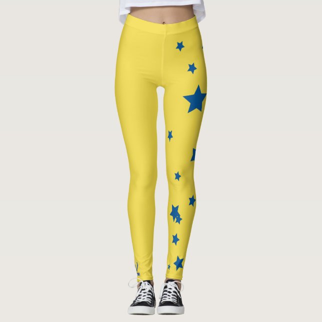 Legging Uau! Caneleiras de Síndrome de Down da estrela (Frente)