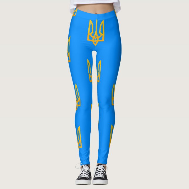 Legging Ucrânia Volodymyr Ucraniano Excelente Bandeira Try (Frente)
