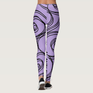 Legging ULTRAVIOLETA do TESTE PADRÃO do REDEMOINHO por