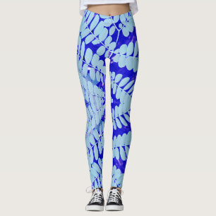 Legging Um abstrato azul vibrante "Ratti_Creative_Arts"