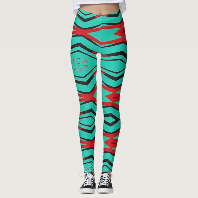 Legging Um abstrato de multicores moderno "Ratti_Creative_ (Frente)