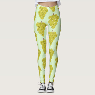 Legging Um belo cacho engraçado de desenho animado de uva