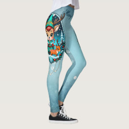 Legging Um belo estilo cartoon rener elf