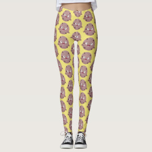 Legging Um desenho animado de biscoito de chocolate inteli