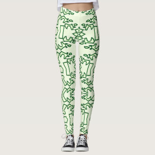 Legging Um leggi verde "Ratti_Creative_Arts" na moda