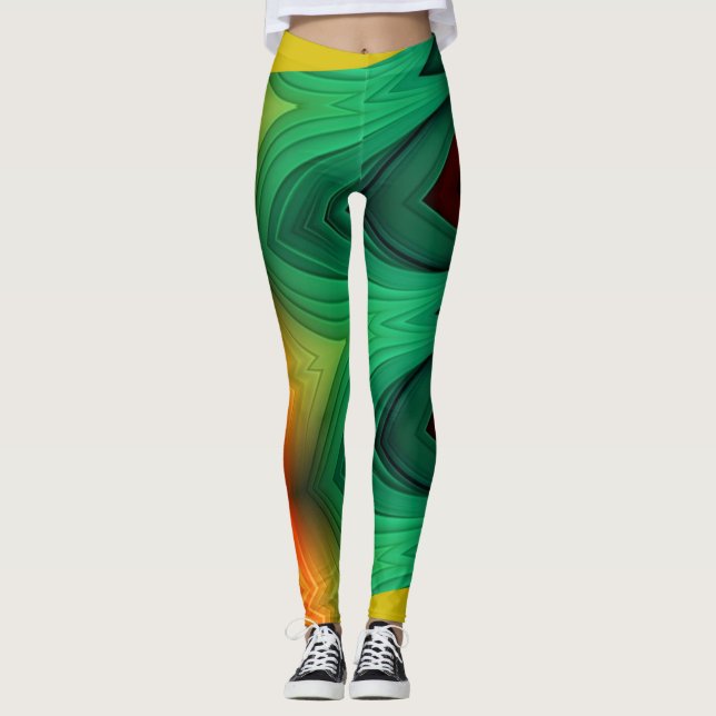 Legging Um lindo e único estampado multicolorido "Ratti_Cr (Frente)