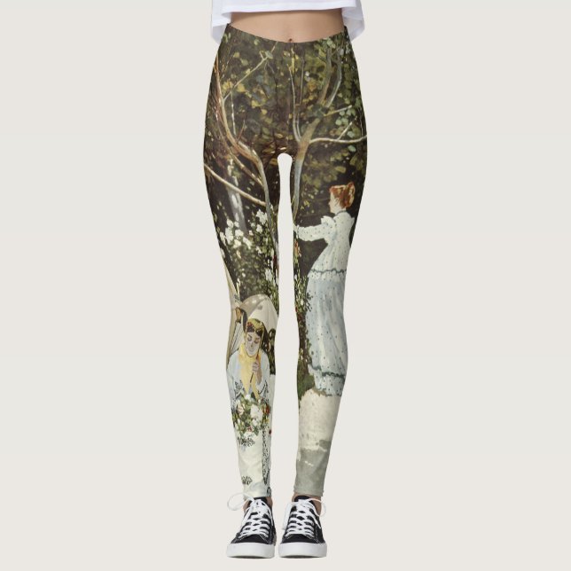 Legging Um moinho de vento em Zaandam Claude Monet (Frente)