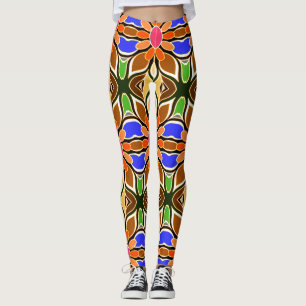 Legging Um padrão floral colorido "Ratti_Creative_Arts"