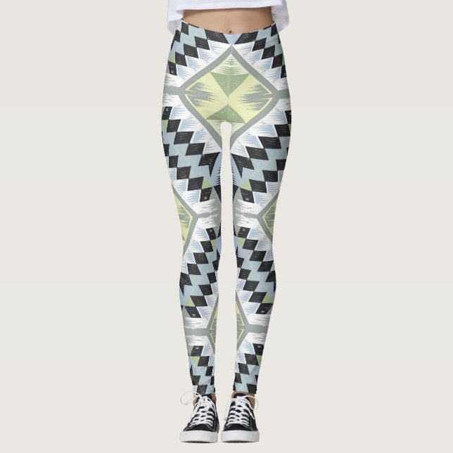 Legging um padrão geométrico (Frente)