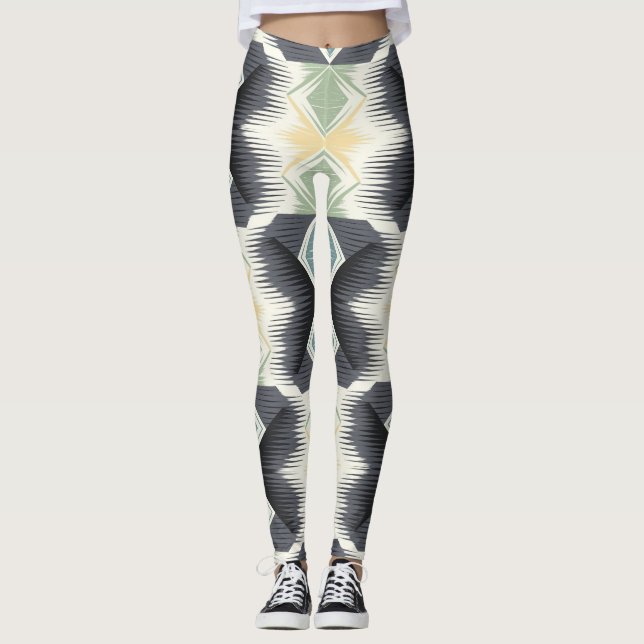 Legging um padrão geométrico (Frente)