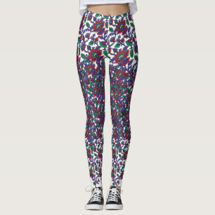 Legging Um padrão sem costura, simétrico, com repetições