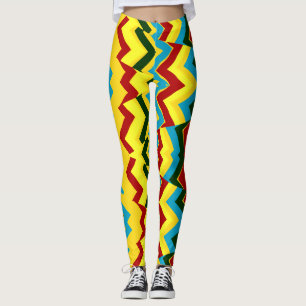 Legging Um padrão zigzag colorido "Ratti_Creative_Arts"