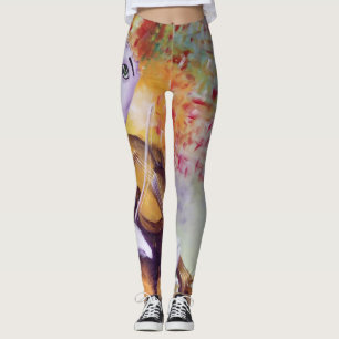 Legging Um palhaço doce tocando violino
