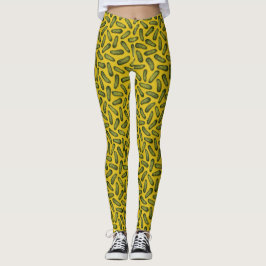 Legging Um Plethora De Picles - Gherkins Verde E Amarelo