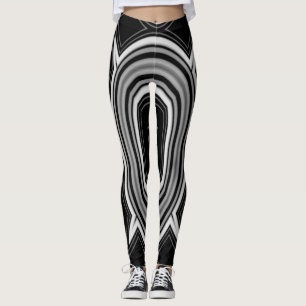 Legging Um preto e branco vibrante "Ratti_Creative_Arts"