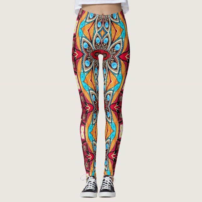Legging Um "Ratti_Creative_Arts" colorido exclusivo (Frente)