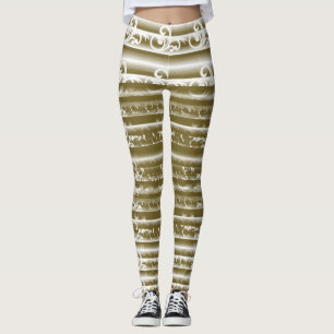 Legging Um tapete de cor rica apresenta uma geometa simétr