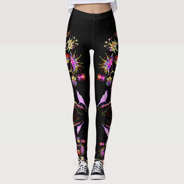 Legging Uma árvore e um pássaro (Frente)
