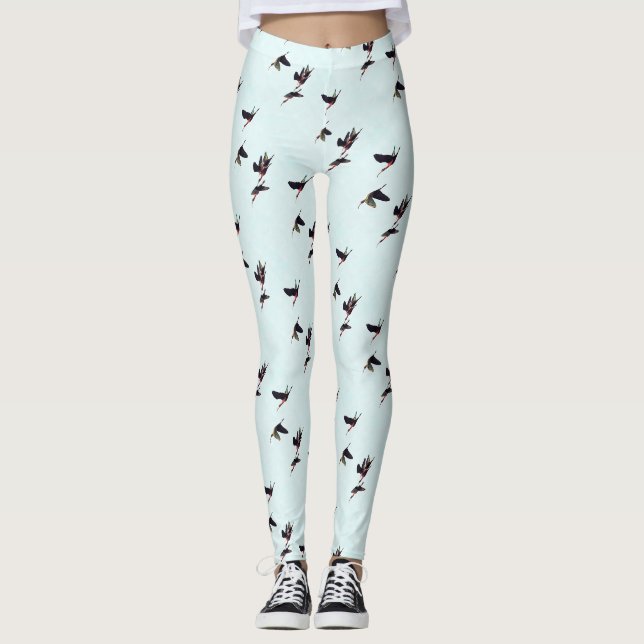 Legging Uma borda de Ibises em Voo (Frente)