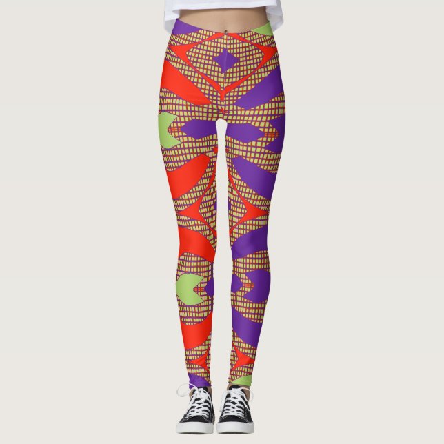 Legging Uma cor múltipla exclusiva "Ratti_Creative_Arts" (Frente)