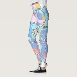 Legging Uma flor feita de manchas de tinta