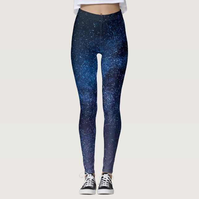 Legging Uma galáxia de estrelas na noite (Frente)