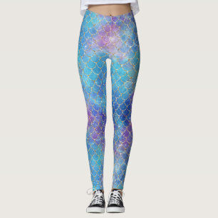 Legging Uma Galáxia de sereia Série Design 9