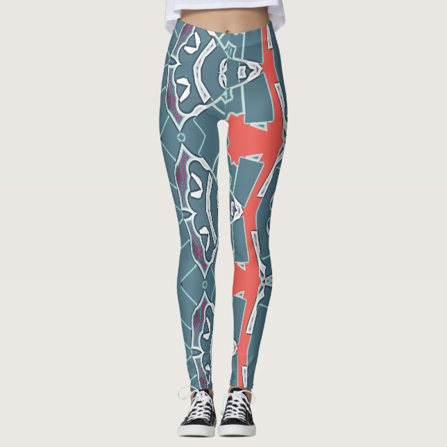 Legging Uma legenda "Ratti_Creative_Arts" de abstrato de n (Frente)