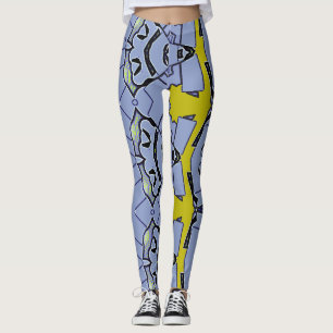 Legging Uma legenda "Ratti_Creative_Arts" de abstrato de n